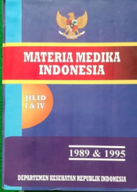Materia Medika Indonesia (Jilid I-IV)