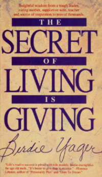The secret of living is giving