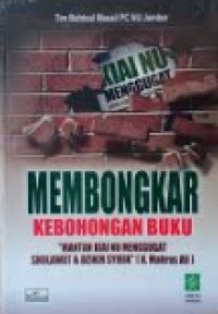 Membongkar kebohongan buku : mantan kiai nu menggugat sholawat & dzikir syirik