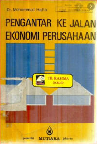 Image of Pengantar ke jalan ekonomi perusahaan